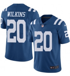 Youth Nike Indianapolis Colts #20 Jordan Wilkins Limited Royal Blue Rush Vapor Untouchable NFL Jersey