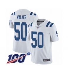 Men's Indianapolis Colts #50 Anthony Walker White Vapor Untouchable Limited Player 100th Season Football Jersey