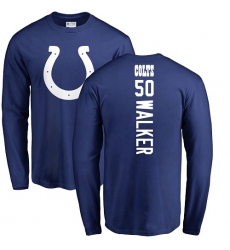 NFL Nike Indianapolis Colts #50 Anthony Walker Royal Blue Backer Long Sleeve T-Shirt