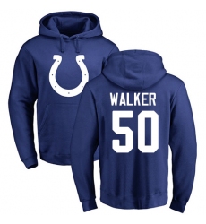 NFL Nike Indianapolis Colts #50 Anthony Walker Royal Blue Name & Number Logo Pullover Hoodie