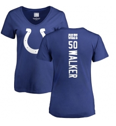 NFL Women's Nike Indianapolis Colts #50 Anthony Walker Royal Blue Backer T-Shirt