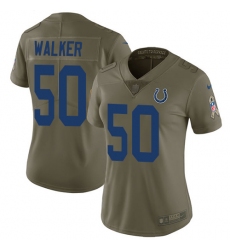 Women's Nike Indianapolis Colts #50 Anthony Walker Limited Olive 2017 Salute to Service NFL Jersey
