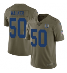 Youth Nike Indianapolis Colts #50 Anthony Walker Limited Olive 2017 Salute to Service NFL Jersey