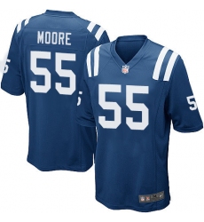 Men's Nike Indianapolis Colts #55 Skai Moore Game Royal Blue Team Color NFL Jersey