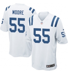 Men's Nike Indianapolis Colts #55 Skai Moore Game White NFL Jersey