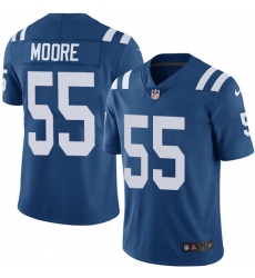 Men's Nike Indianapolis Colts #55 Skai Moore Royal Blue Team Color Vapor Untouchable Limited Player NFL Jersey