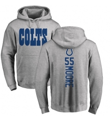 NFL Nike Indianapolis Colts #55 Skai Moore Ash Backer Pullover Hoodie