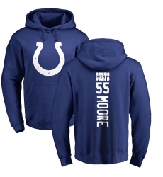 NFL Nike Indianapolis Colts #55 Skai Moore Royal Blue Backer Pullover Hoodie