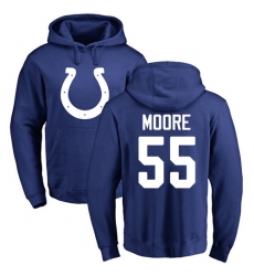 NFL Nike Indianapolis Colts #55 Skai Moore Royal Blue Name & Number Logo Pullover Hoodie