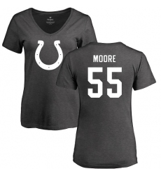 NFL Women's Nike Indianapolis Colts #55 Skai Moore Ash One Color T-Shirt