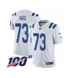 Men's Indianapolis Colts #73 Joe Haeg White Vapor Untouchable Limited Player 100th Season Football Jersey
