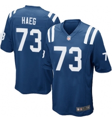 Men's Nike Indianapolis Colts #73 Joe Haeg Game Royal Blue Team Color NFL Jersey