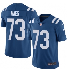 Men's Nike Indianapolis Colts #73 Joe Haeg Royal Blue Team Color Vapor Untouchable Limited Player NFL Jersey