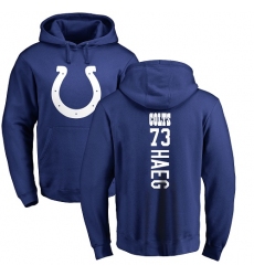 NFL Nike Indianapolis Colts #73 Joe Haeg Royal Blue Backer Pullover Hoodie