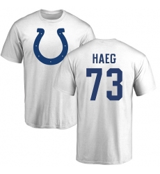NFL Nike Indianapolis Colts #73 Joe Haeg White Name & Number Logo T-Shirt