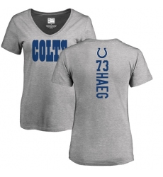 NFL Women's Nike Indianapolis Colts #73 Joe Haeg Ash Backer T-Shirt