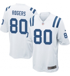 Men's Nike Indianapolis Colts #80 Chester Rogers Game White NFL Jersey