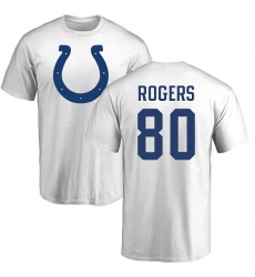 NFL Nike Indianapolis Colts #80 Chester Rogers White Name & Number Logo T-Shirt