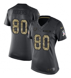 Women's Nike Indianapolis Colts #80 Chester Rogers Limited Black 2016 Salute to Service NFL Jersey