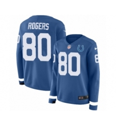 Women's Nike Indianapolis Colts #80 Chester Rogers Limited Blue Therma Long Sleeve NFL Jersey