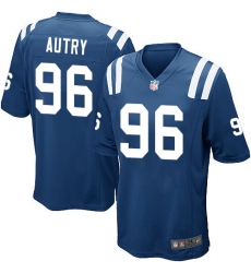Men's Nike Indianapolis Colts #96 Denico Autry Game Royal Blue Team Color NFL Jersey