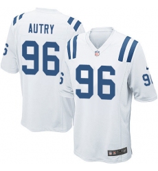 Men's Nike Indianapolis Colts #96 Denico Autry Game White NFL Jersey