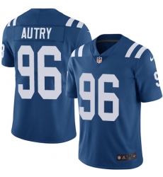 Men's Nike Indianapolis Colts #96 Denico Autry Royal Blue Team Color Vapor Untouchable Limited Player NFL Jersey