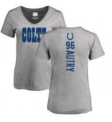 NFL Women's Nike Indianapolis Colts #96 Denico Autry Ash Backer T-Shirt