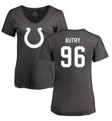 NFL Women's Nike Indianapolis Colts #96 Denico Autry Ash One Color T-Shirt