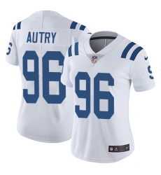 Women's Nike Indianapolis Colts #96 Denico Autry White Vapor Untouchable Limited Player NFL Jersey