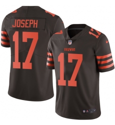 Youth Nike Cleveland Browns #17 Greg Joseph Limited Brown Rush Vapor Untouchable NFL Jersey