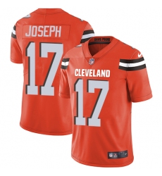 Youth Nike Cleveland Browns #17 Greg Joseph Orange Alternate Vapor Untouchable Limited Player NFL Jersey