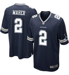 Men's Nike Dallas Cowboys #2 Brett Maher Game Navy Blue Team Color NFL Jersey