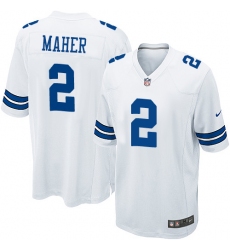 Men's Nike Dallas Cowboys #2 Brett Maher Game White NFL Jersey