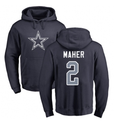 NFL Nike Dallas Cowboys #2 Brett Maher Navy Blue Name & Number Logo Pullover Hoodie