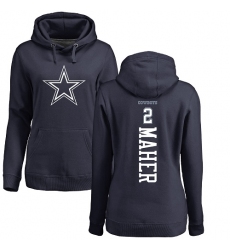 NFL Women's Nike Dallas Cowboys #2 Brett Maher Navy Blue Backer Pullover Hoodie
