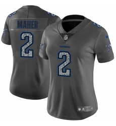 Women's Nike Dallas Cowboys #2 Brett Maher Gray Static Vapor Untouchable Limited NFL Jersey