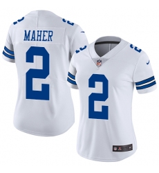 Women's Nike Dallas Cowboys #2 Brett Maher White Vapor Untouchable Limited Player NFL Jersey