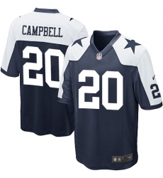 Men's Nike Dallas Cowboys #20 Ibraheim Campbell Game Navy Blue Throwback Alternate NFL Jersey