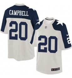 Men's Nike Dallas Cowboys #20 Ibraheim Campbell Limited White Throwback Alternate NFL Jersey