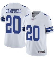 Men's Nike Dallas Cowboys #20 Ibraheim Campbell White Vapor Untouchable Limited Player NFL Jersey