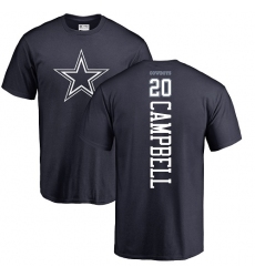 NFL Nike Dallas Cowboys #20 Ibraheim Campbell Navy Blue Backer T-Shirt