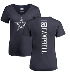NFL Women's Nike Dallas Cowboys #20 Ibraheim Campbell Navy Blue Backer T-Shirt