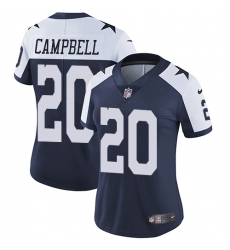 Women's Nike Dallas Cowboys #20 Ibraheim Campbell Navy Blue Throwback Alternate Vapor Untouchable Limited Player NFL Jersey