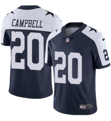 Youth Nike Dallas Cowboys #20 Ibraheim Campbell Navy Blue Throwback Alternate Vapor Untouchable Limited Player NFL Jersey