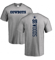 NFL Nike Dallas Cowboys #99 Antwaun Woods Ash Backer T-Shirt