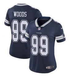 Women's Nike Dallas Cowboys #99 Antwaun Woods Navy Blue Team Color Vapor Untouchable Limited Player NFL Jersey