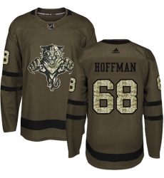 Youth Adidas Florida Panthers #68 Mike Hoffman Authentic Green Salute to Service NHL Jersey