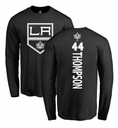 NHL Adidas Los Angeles Kings #44 Nate Thompson Black Backer Long Sleeve T-Shirt