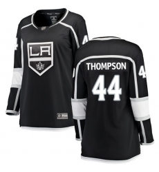 Women's Los Angeles Kings #44 Nate Thompson Authentic Black Home Fanatics Branded Breakaway NHL Jersey